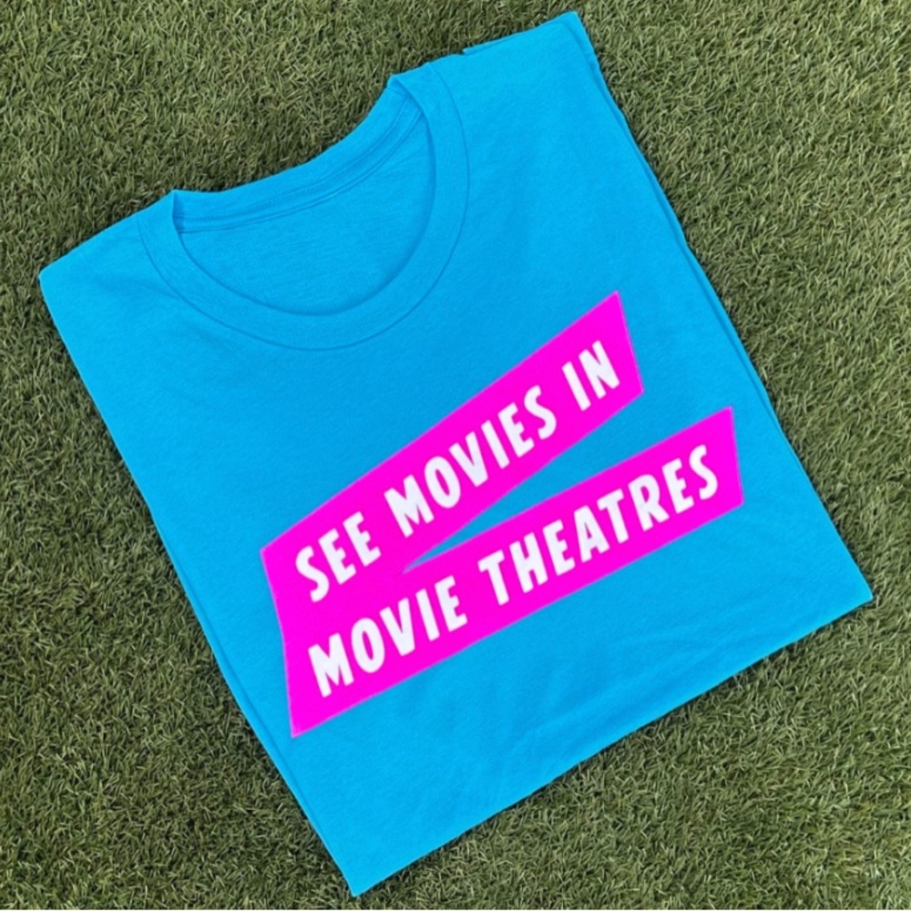 American Cinematheque “See Movies In Movie Theaters” Teal T-Shirt
